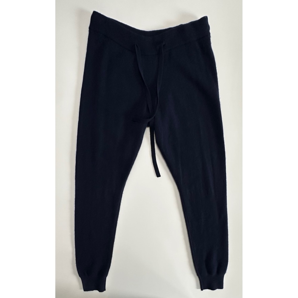 Majestic Filatures Deluxe Tricot Cashmere Wool Joggers Navy Blue Size 1 Small